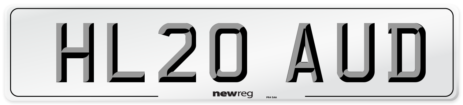 HL20 AUD Number Plate from New Reg